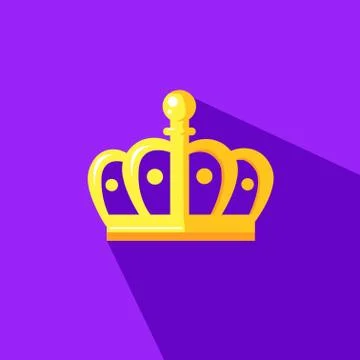 Illustration of a crown crown in flat design style Stock Illustration