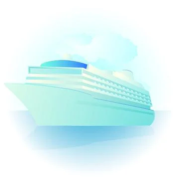 Illustration of cruiser, with nice background vector-eps Stock Illustration