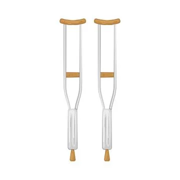 Illustration of Crutches Stock Illustration