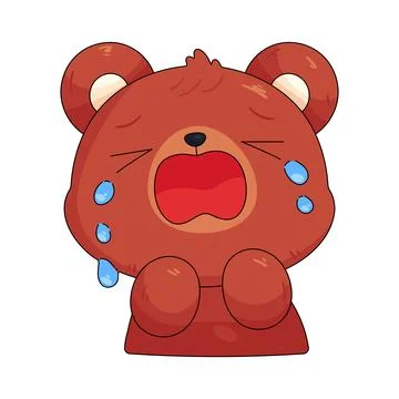 Illustration of crying bear イラスト素材