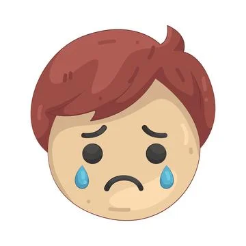 Illustration of Crying Man Illustrazione stock