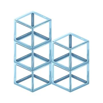 Illustration of Cube structures Stock Illustration