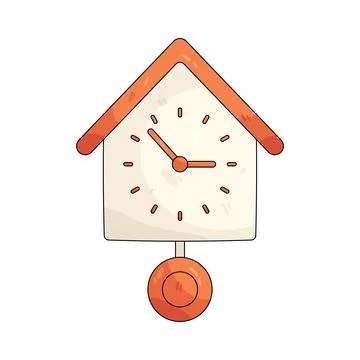 Illustration of cuckoo clock Stock Illustration