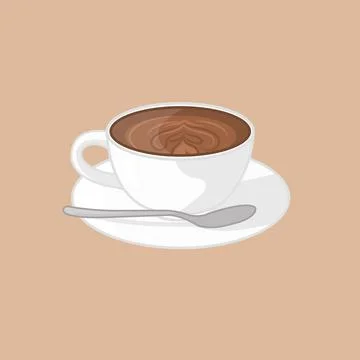 Illustration of a cup with coffee Stock Illustration