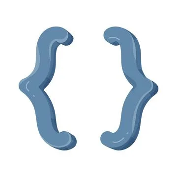 Illustration of Curly brackets 스톡 일러스트