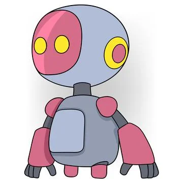 Illustration of current technology, robots that are made to be assistants f.. Stock Illustration