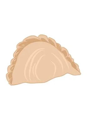 Illustration of curry puff. Stock Illustration