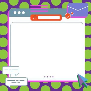Illustration Of Cursor In A Big Blank Screen Monitor Searching For New Wonderful Illustrazione stock