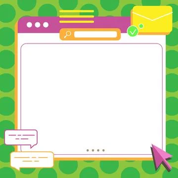 Illustration Of Cursor In A Big Blank Screen Monitor Searching For New Wonderful Illustrazione stock