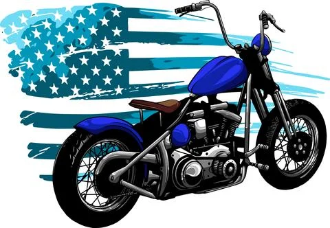 Illustration of custom motorcycle chopper vector design Stock-Illustration