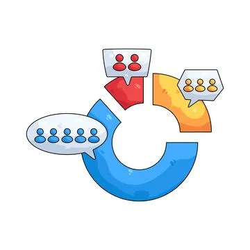 Illustration of Customer segmentation Stock Illustration