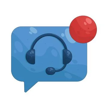 Illustration of customer service notification Stock Illustration