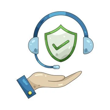 Illustration of customer support security Stock Illustration