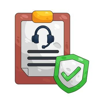 Illustration of customer support security Stock Illustration