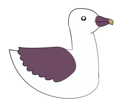 Illustration of cute albatross Stock Illustration
