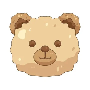 Illustration of cute bear face Stock Illustration