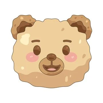 Illustration of cute bear face Stock Illustration