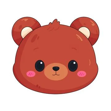 Illustration of cute bear face Stock Illustration