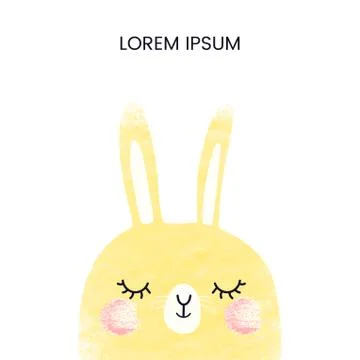 Illustration of cute bunny Illustrazione stock