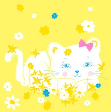 Illustration of cute cat Stock Illustration