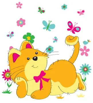 Illustration of cute cat Stock Illustration