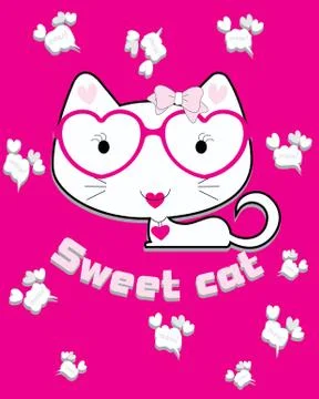 Illustration of cute cat Stock Illustration