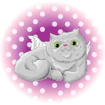 Illustration of a cute cat Illustrazione stock