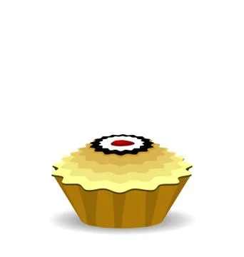Illustration the cute cupcake Illustrazione stock