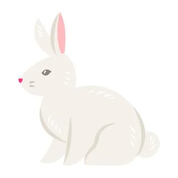 Illustration of cute Easter bunny. Stock Illustration