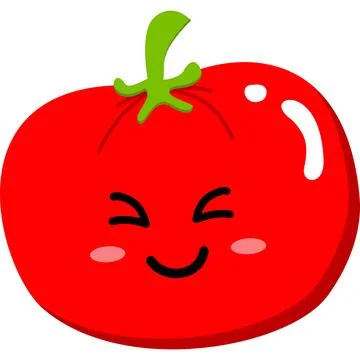 Illustration cute expression tomato Stock Illustration