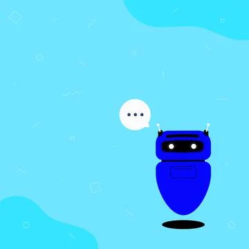 Illustration Of Cute Floating Robot Telling Us New Wonderful Information In A Illustrazione stock
