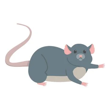 Illustration Of A Cute Gray Rat Stock Illustration