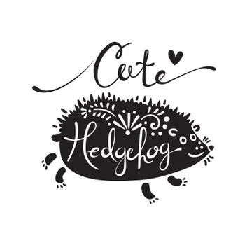 Illustration of cute hedgehog Illustrazione stock