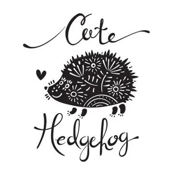 Illustration of cute hedgehog Illustrazione stock