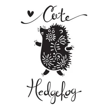 Illustration of cute hedgehog Stock Illustration