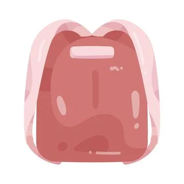 Illustration of cute pink backpack Stock Illustration