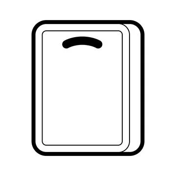 Illustration of cutting board. Stylized kitchen utensil item. Stock Illustration