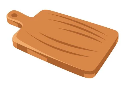 Illustration of cutting board. Stylized kitchen object for cooking recipe and Stock Illustration