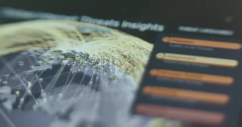 Illustration of cyber attacks all over the world Stock Footage 321750415