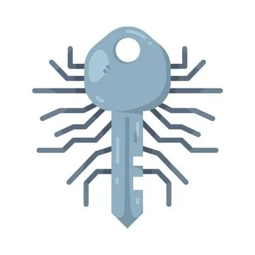 Illustration of cyber key Stock Illustration