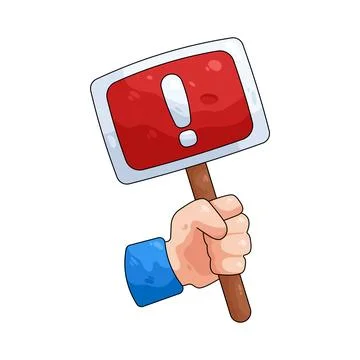 Illustration of danger warning board Stock Illustration