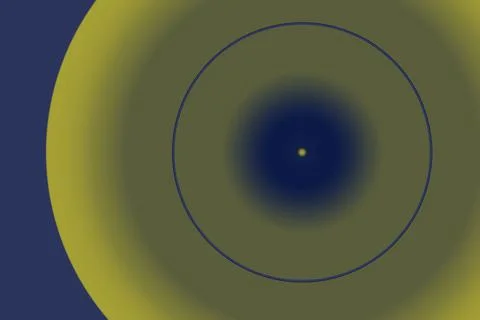 Illustration of dark green circular patterns on a blue background Stock Illustration