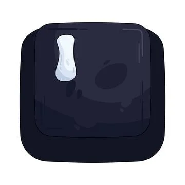 Illustration of dark keycap featuring the letter I 스톡 일러스트