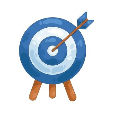 Illustration of dart board Stock Illustration
