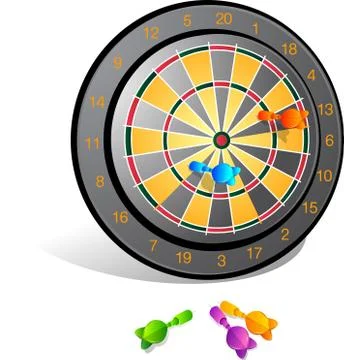 Illustration of dart, with white background vector-eps Stock Illustration