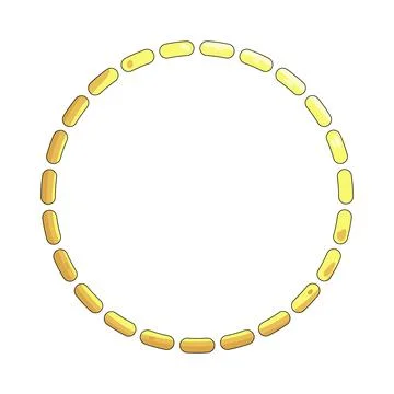 Illustration of dashed circle イラスト素材
