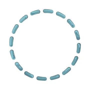 Illustration of dashed line circle 스톡 일러스트
