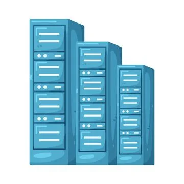 Illustration of data center 库存插图
