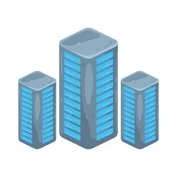 Illustration of data center Stock Illustration