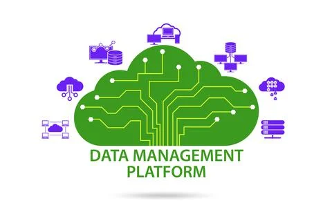 Illustration of data management concept Illustrazione stock